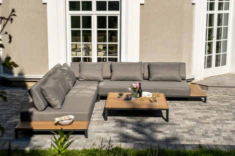 "Амальфия" трансформирующаяся лаунж-зона из алюминия, цвет графит 4SIS арт.УТ-00007469