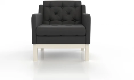 Кресло Arsko Айверс беленый дуб черная рогожка