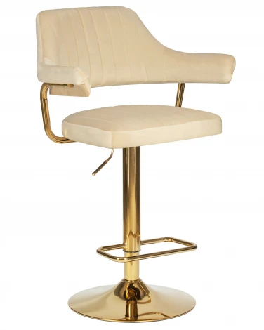 Набор 2 шт стул барный DOBRIN CHARLY GOLD (бежевый велюр (MJ9-10))