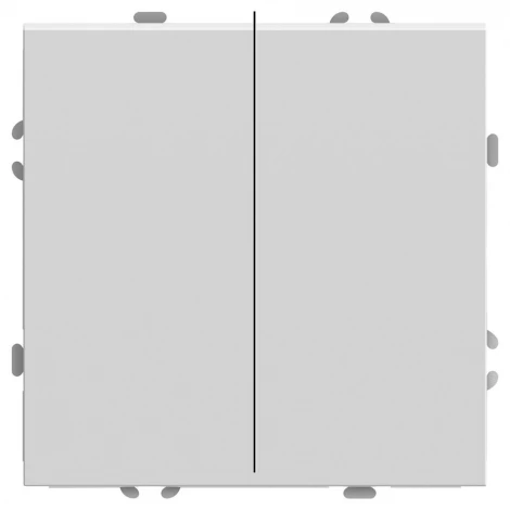 Переключатель двухклавишный перекрестный (белый фарфор, soft touch) Stekker Эмили 50162