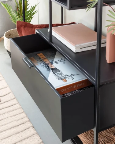 Стеллаж La Forma (ex Julia Grup) Shantay (Черный/ Металл,Сталь)