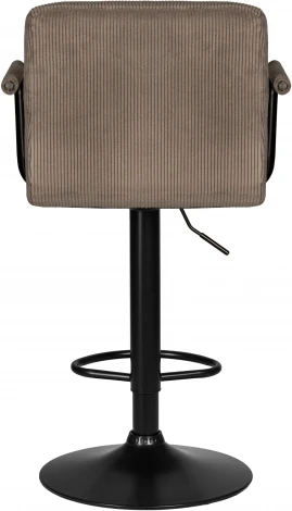 Стул барный DOBRIN KRUGER ARM BLACK (какао вельвет (LAR-E2041-05))