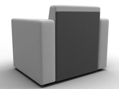 Кресло Лига-093 (ДСП,Брус,Фанера/Пластик/Экокожа/Белый) Лига Диванов 132468