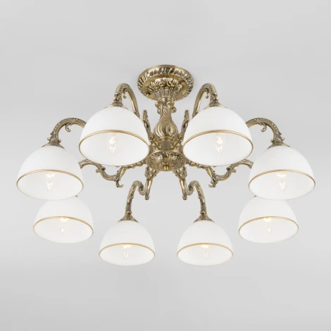 Потолочная люстра на штанге Eurosvet Caldera 60106/8 античная бронза (220V)