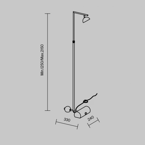 Торшер Maytoni Pikant MOD372FL-L10B3K (LED, 220V, выключатель)