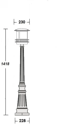 Наземный фонарь Oasis Light TOKIO 68311 Bl opal