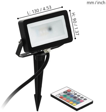 Прожектор уличный Eglo Faedo 4 98185 (LED, 220V, пульт управления, IP44)