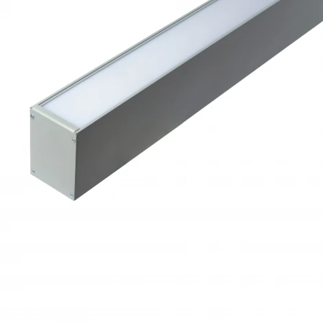 Подвесной светодиодный светильник линейный 4000К алюминий/серебро Uniel ULO-K10D 40W/4000K/L100 IP65 SILVER