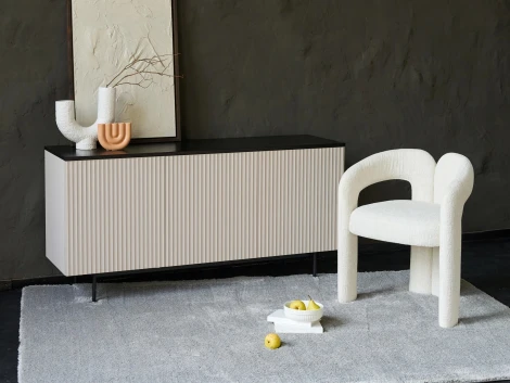 Сервант Mikko 3х-дверный ОГОГО Обстановочка! 903125 (МДФ,Шпон/Терракотовый)