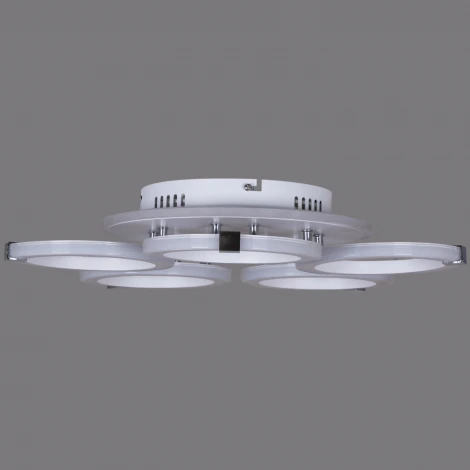 Потолочная люстра светодиодная на штанге Reluce 06319-3.3-05 WH+CR (RGB) (220V, пульт управления)