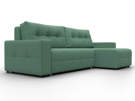 Диван угловой Лига-122 угол универсальный (ДСП,Брус,Рогожка/Зеленый) Лига Диванов 137601