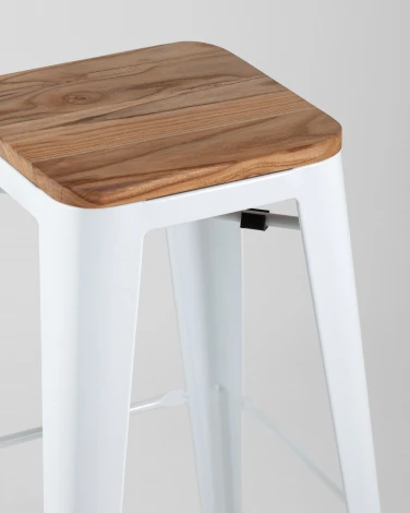 Стул барный Stool Group TOLIX WOOD белый глянцевый УТ000001864