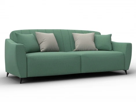 Диван-книжка Лига-095 НПБ (ДВП,ДСП,ЛДСП,Брус,Фанера,ЛДВП/Металл/Рогожка/Зеленый) Лига Диванов 132566