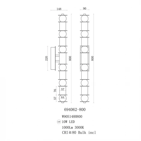 Бра светодиодная Fluorite Nocturna FL1198-10W