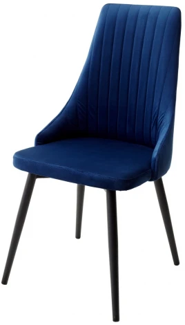 Стул Руссо Riviera 81 Синий, велюр / черный каркас
