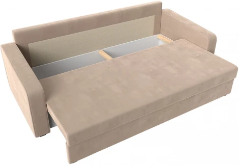 Диван прямой Лига-009 (Бежевый/Велюр) Лига Диванов арт.118040