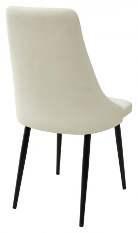 Обеденный стул M-City Руссо Premier 01 Сливочный, велюр / черный каркас