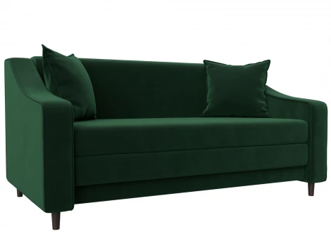 Диван прямой Лига-071 (ЛДСП,Брус,Фанера/Дерево/Велюр/Зеленый) Лига Диванов 129765