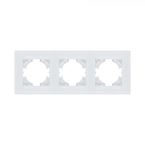Рамка 3-постовая стекло белый Kollinger Reflex MG RM3WH