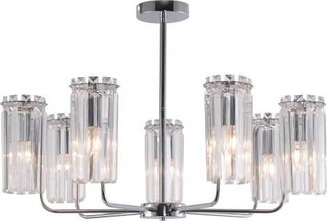 Потолочная люстра на штанге Rivoli Ifa 1063-307 7хЕ14 40 Вт хрусталь