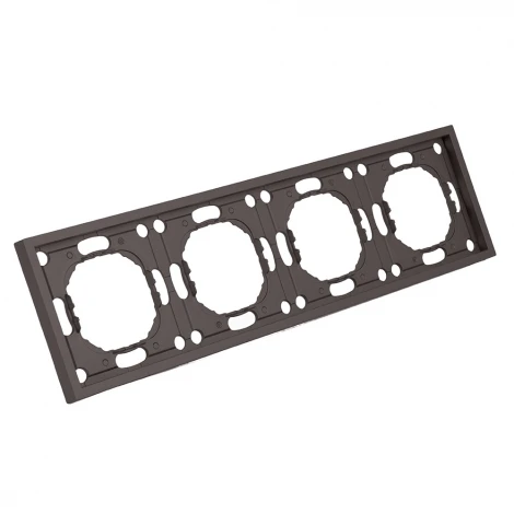 Рамка на 4 поста (антрацит, soft touch) Stekker Эмили 49939