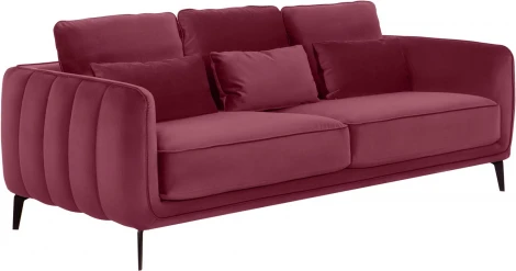 Диван Amsterdam трехместный ОГОГО (арт.761048), (Ткань/Бордовый)