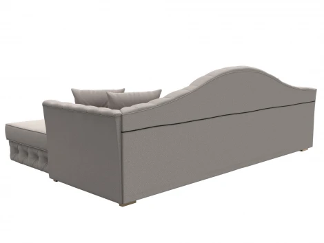 Диван угловой Артис правый угол (Брус,Рейка/Пластик/Замша/Бежевый) Лига Диванов 128042