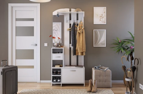 Прихожая Мила, цвет белое дерево Mebelson (арт.PR-0018.2552)