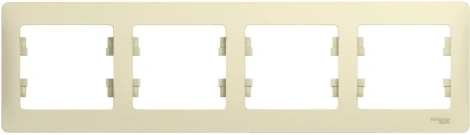 Рамка на 4 поста (бежевый) Systeme Electric GSL000204