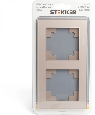 Рамка на 2 поста (шампань) Stekker Катрин 39528