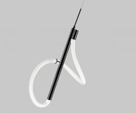 Подвесной светильник с гибким неоном светодиодный Kink Light Далия 08040K-1A,19 черный Led 24W (220V, на проводе)