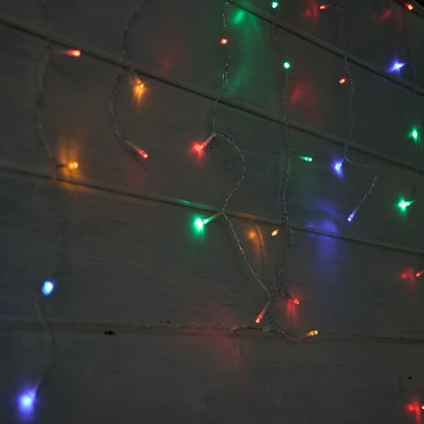 Бахрома светодиодная с эффектом мерцания, 10м. соединяемая, 480 светодиодов, разноцветный свет Uniel ULD-B10008-480/TTK MULTI IP44