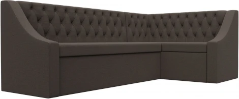 Диван кухонный угловой Мерлин правый угол (Коричневый/Рогожка) Лига Диванов арт.122513