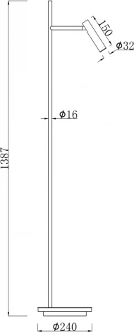 Торшер Maytoni Estudo Z010FL-L8W3K (LED, 220V, выключатель)