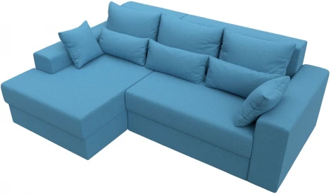 Диван угловой Майами левый угол (Голубой/Рогожка) Лига Диванов арт.121160L