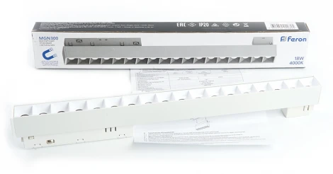 Трековый светодиодный светильник Downlight Feron MGN300 41930 низковольтный 18W 48V