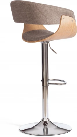 Барный стул VIMTA (mod.4021S) Tetchair (Металл,Дерево,Ткань/Бежевый,Хром) арт.21829