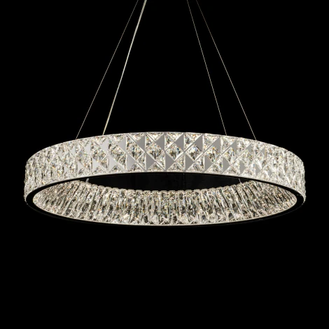 Подвесная люстра светодиодная хрустальная с пультом с регулировкой цветовой температуры Modelux ML.335.800 CR