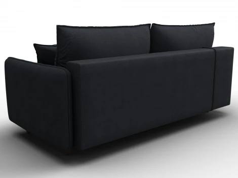 Диван прямой Лига-064 НПБ (ДСП/Дерево/Замша/Темно-серый) Лига Диванов 129616