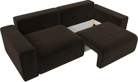 Диван прямой Лига-036 НПБ Классик (Коричневый/Микровельвет) Лига Диванов арт.121298