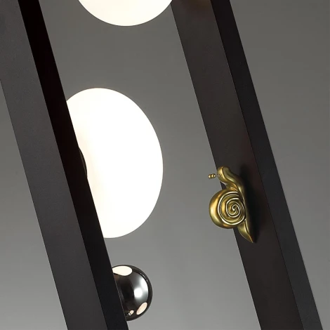 Уличный наземный светильник-торшер Odeon Light Luma 5434/4FB черный/золотистый/хром/металл/акрил/декор металл 110см IP54 G9 4*15W max