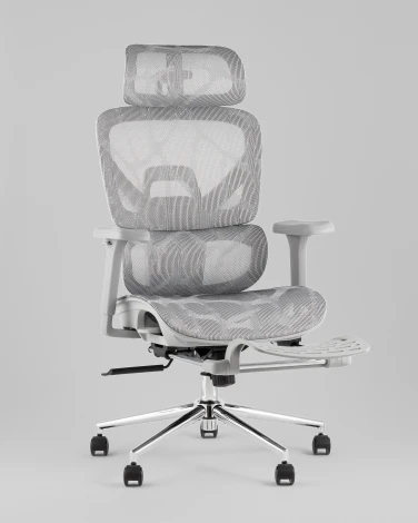 Кресло офисное TopChairs Vertus серая сетка Stool Group УТ000042054