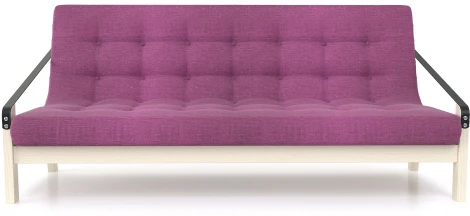 Диван Arsko Локи беленый дуб фиолетовая рогожка