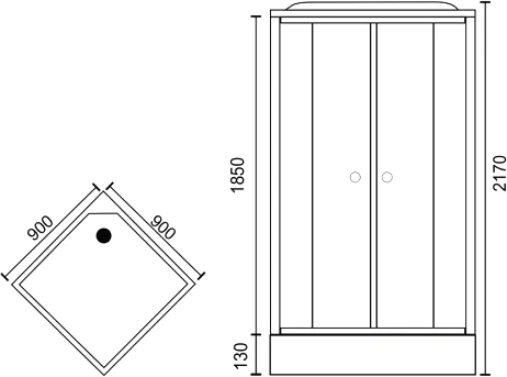 Душевая кабина Royal Bath RB 90HP6-WT