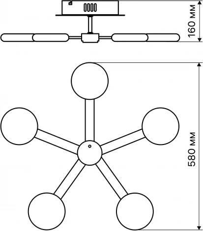 Потолочная люстра светодиодная на штанге с ДУ Ritter Scandia 51592 4