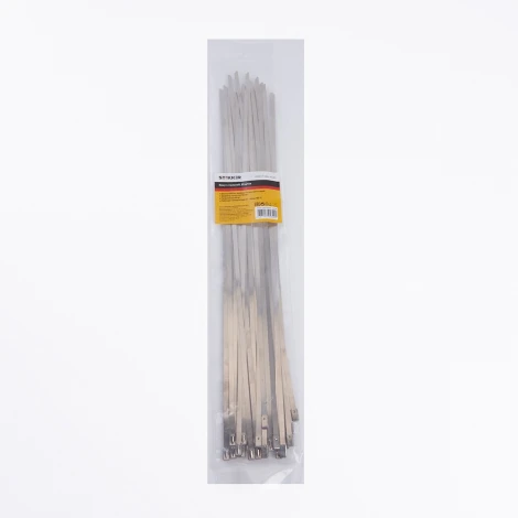 Хомут стальной 4,6х400мм серый 25 шт. Stekker 32798