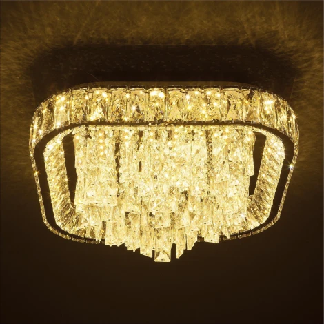 Потолочная люстра светодиодная хрустальная с управлением смарфоном с регулировкой цветовой температуры LED4U LED4U L031-500 с функцией УД