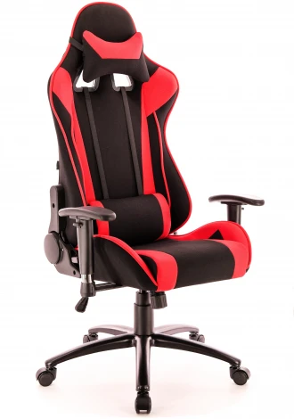 Компьютерное кресло игровое Lotus S4 ткань красный