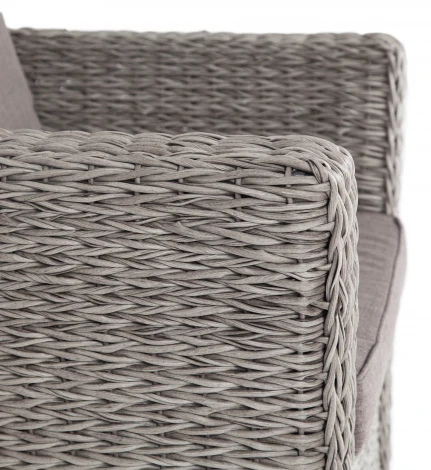 Кресло из искусственного ротанга (гиацинт), цвет серый 4SIS Капучино YH-C1130W-3-TW graphite