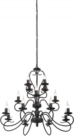 Подвесная люстра Vitaluce V1859-1/16, 16xE14 макс. 40Вт (220V, на цепи, подсвечник, свеча)
